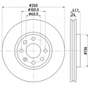 Тормозной диск HELLA PAGID 50360PR O_HC 8DD 355 127-731 MXE0ZB 1194516340