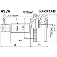 Шрус граната ASVA KA-SL1 A46 KA-CRTA46 K0JZ1I 1194517756