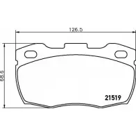 Тормозные колодки, дисковые, комплект COBREQ 215 19 7552D671 1194554257 N-832