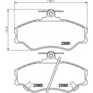Тормозные колодки, дисковые, комплект COBREQ 1194554325 23082 N-893 2308 1