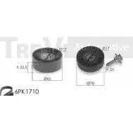 Комплект роликов, поликлиновой ремень TREVI AUTOMOTIVE SK3567A/1F 1194567715 KA1048F R PK3567A/1F