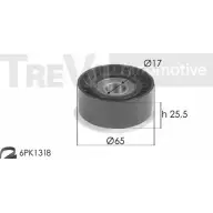 Комплект роликов, поликлиновой ремень TREVI AUTOMOTIVE Opel Meriva (A) 1 Минивэн 1.3 CDTI (E75) 75 л.с. 2003 – 2010 KA1073F SK3595A/2F RPK3595A /2F