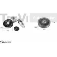 Поликлиновой ременный комплект TREVI AUTOMOTIVE Opel Astra (G) 2 Универсал 2.2 DTI (F35) 117 л.с. 2002 – 2004 KA1177 RPK3700A K A812