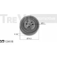 Комплект ремня ГРМ TREVI AUTOMOTIVE KD1291 Volkswagen Golf 4 (1E7) Кабриолет 2.0 115 л.с. 1998 – 2002 RPK3270D K D433