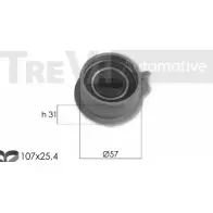 Комплект ремня ГРМ TREVI AUTOMOTIVE KD1428 KD 905 Mitsubishi Lancer 8 (CK5) Седан RPK3406D