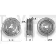 Шкив коленвала TREVI AUTOMOTIVE 1194571895 RPK891014 P104 0 PC1149