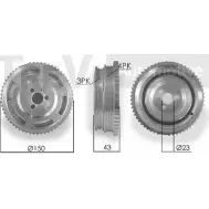 Шкив коленвала TREVI AUTOMOTIVE 1194571911 RPK891037 P10 50 PC1153