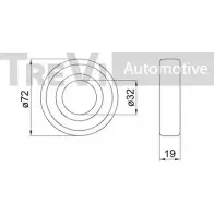 Ступичный подшипник, комплект TREVI AUTOMOTIVE 2 0552 Nissan Serena 3660117 WB1903