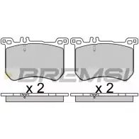 Тормозные колодки, дисковые, комплект BREMSI BP3714 49GET0 S PB714 1194742648