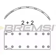 Тормозные колодки, комплект BREMSI SH0LO 1194743708 GF0994 299 4