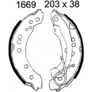 Комплект тормозов, барабанный тормозной механизм BSF 1194745231 Z43M913 7443 0 7443