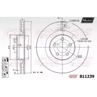 Тормозной диск MAXTECH 811239.6980 R8Y6VE 8 11239 1194800410