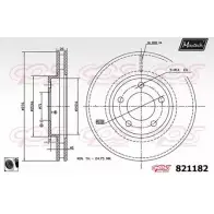 Тормозной диск MAXTECH 821182.0060 82118 2 1194800893 3Z6A9J