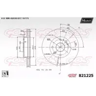 Тормозной диск MAXTECH 8 21225 BHRJQ 1194801034 821225.0080