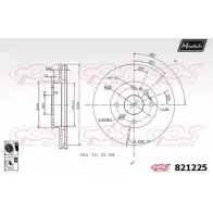 Тормозной диск MAXTECH 821 225 E9PGHK 821225.6060 1194801035