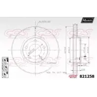Тормозной диск MAXTECH 821258.6980 1194801091 8212 58 025415