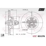 Тормозной диск MAXTECH UCFY0PG 1194801184 821276.0080 8 21276