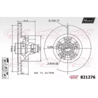 Тормозной диск MAXTECH 1194801187 8 21276 2T84V 821276.6980
