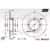 Тормозной диск MAXTECH 8312 13 831213.0080 GPYRT 1194802457