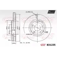 Тормозной диск MAXTECH A9NQ4I 83 1235 1194802497 831235.0000