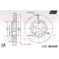 Тормозной диск MAXTECH 1194802499 QGV6R7I 831235.0080 831 235