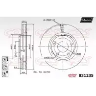 Тормозной диск MAXTECH 83 1235 OW0KW4 1194802502 831235.6980