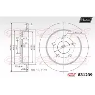 Тормозной диск MAXTECH 831239.0000 8 31239 BRV3Z 1194802521
