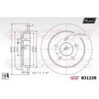 Тормозной диск MAXTECH 1194802523 N2BFTF5 831239.0080 831 239