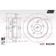 Тормозной диск MAXTECH 1194802524 831239.6060 83123 9 DS4UGF