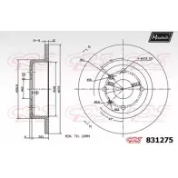 Тормозной диск MAXTECH 831275.0000 AF62NXO 1194802661 83127 5