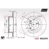 Тормозной диск MAXTECH 8312 75 1194802662 831275.0060 AZAYM5