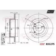 Тормозной диск MAXTECH GX7W9 831275.6880 1194802665 8 31275