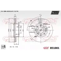 Тормозной диск MAXTECH 851001.0080 FV4R2FA 1194802886 85100 1
