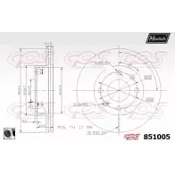 Тормозной диск MAXTECH 1194802909 9MZRQMY 8510 05 851005.0060