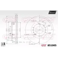 Тормозной диск MAXTECH G3TZJP 851 005 1194802910 851005.0080