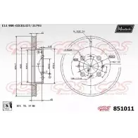Тормозной диск MAXTECH 851011.0080 O0T23K 85 1011 1194802946