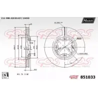 Тормозной диск MAXTECH 1194802982 851033.0080 85103 3 L5YYN1X