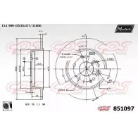 Тормозной диск MAXTECH 851097.0060 B1ZK1YS 8 51097 1194803131
