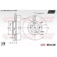 Тормозной диск MAXTECH 0UEA4 851120.0080 1194803270 85112 0