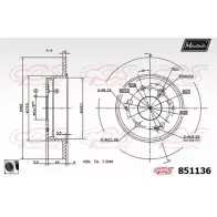 Тормозной диск MAXTECH 8 51136 5OX8F3 1194803365 851136.0060