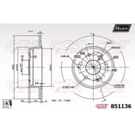 Тормозной диск MAXTECH 1194803366 851136.0080 851 136 9O6ZJ