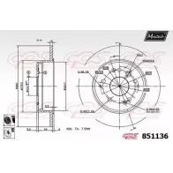 Тормозной диск MAXTECH 1194803367 LMAYQX 851136.6060 8511 36