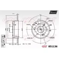 Тормозной диск MAXTECH YZ8OTV9 851136.6980 85 1136 1194803369