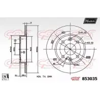 Тормозной диск MAXTECH 853035.0080 1194803669 ZP5ZQB 853 035