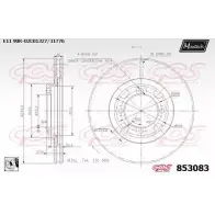 Тормозной диск MAXTECH 853083.0080 1194803819 8 53083 Y9FR12F