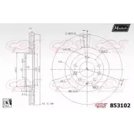 Тормозной диск MAXTECH QV7DMG7 853102.0080 853 102 1194803927