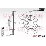 Тормозной диск MAXTECH 853 104 853104.6880 J9P6M 1194803941