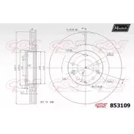 Тормозной диск MAXTECH 853 109 E63TZ 853109.0000 1194803967