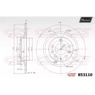 Тормозной диск MAXTECH UYBRRJW 1194803973 853110.0000 8 53110