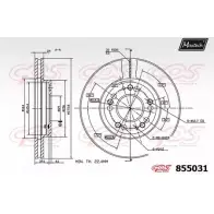 Тормозной диск MAXTECH 1194804126 CNU64VO 85 5031 855031.0000